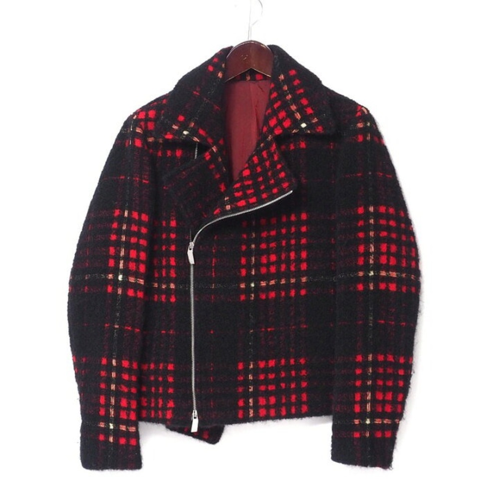 Emporio Armani Red and Black Checkered Jacket